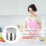 Multifunctional Stainless Steel Basin 10 Quart, Large Capacity Vegetable Washing Bowl with Tyre Design for Kitchen Prep